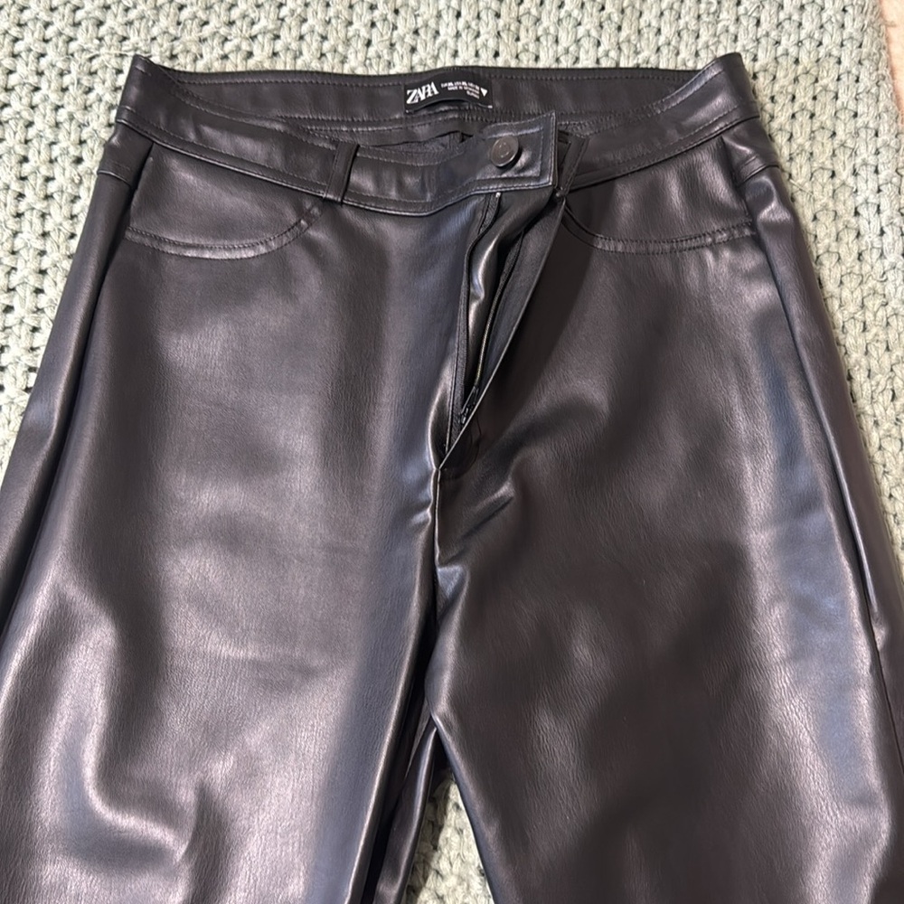 Zara Faux Leather Pants